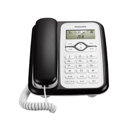 PHILIPS五度亮度中文來電有線電話CORD020B